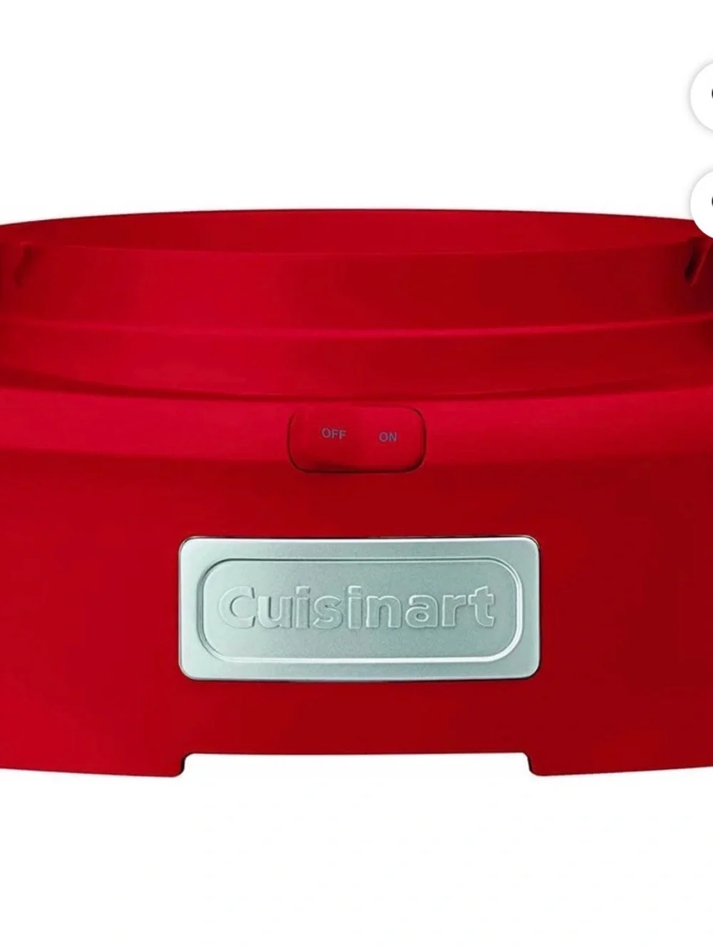 Cuisinart Red Ice Cream Maker with Clear Lid